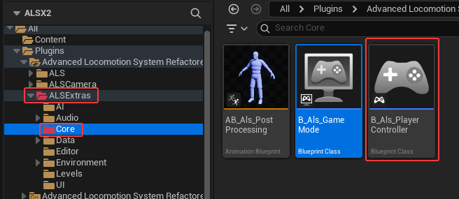 ALS player controller asset