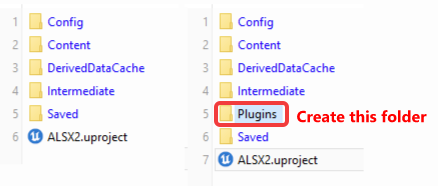 Creating the Plugins folder