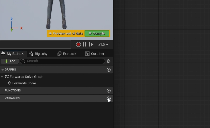 Create LeftHandGrip variable in Control Rig