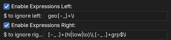 RIn.Rename Preferences > Naming > $ to ignore