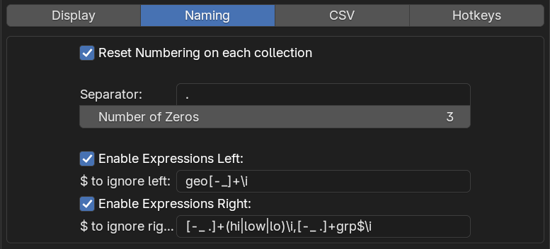 RIn.Rename Preferences > Naming Tab